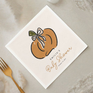 Little Pumpkin On The Way Baby Shower Napkin