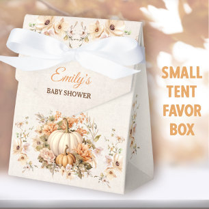 Little Pumpkin On The Way Baby Shower Small Tent Favour Box