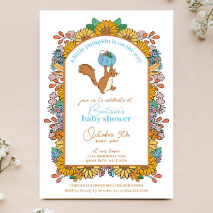 Little Pumpkin on the Way Boy Baby Shower Invitation