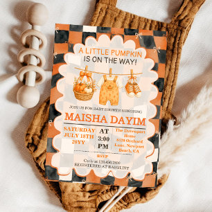 Little Pumpkin on The Way Fall Baby Shower Invitation
