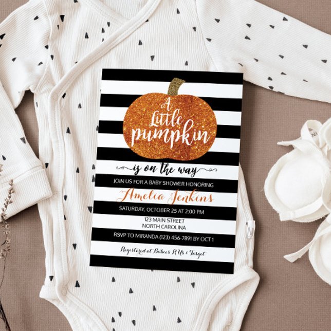Little Pumpkin On The Way Fall Baby Shower Invite (Creator Uploaded)