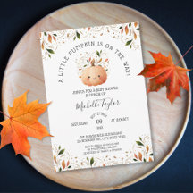 Little Pumpkin on the Way Fall Floral Baby Shower