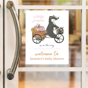 Little Pumpkin on the Way Girl Baby Shower Welcome