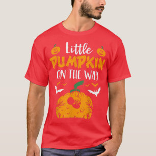 Little Pumpkin On The Way Halloween Witch Pregnanc T-Shirt