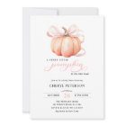 Little Pumpkin on the Way Pink Bow Baby Shower
