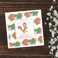 Little Pumpkin on the Way Pink Girls Baby Shower