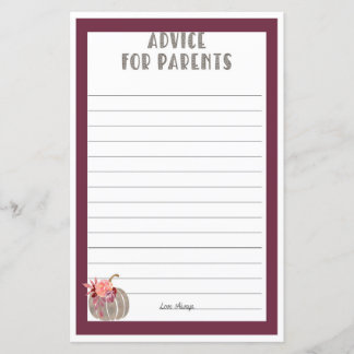Little Pumpkin Parent Advice