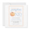 Little Pumpkin Pastel Blue Fall First Birthday Inv