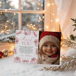 Little Pumpkin Photo Thank You Invitation