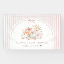 Little Pumpkin Pink Bow Baby Shower