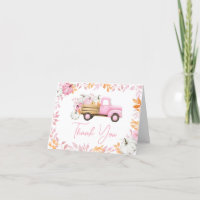 Little Pumpkin Pink Truck Fall Baby Shower