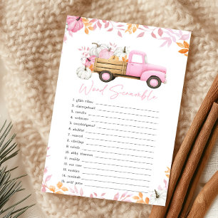Little Pumpkin Pink Truck Word Scramble Game