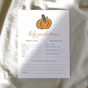 Little Pumpkin Predictions Baby Shower Game 
