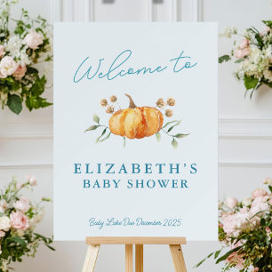 Little Pumpkin Printable Baby Shower Welcome Sign