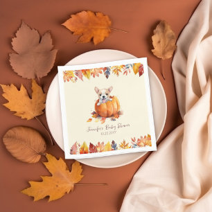 Little Pumpkin Puppy Baby Shower  Napkin