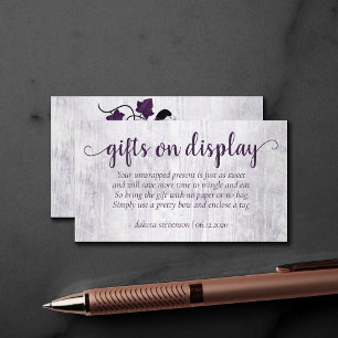 Little Pumpkin   Purple Floral Gift Display Poem Enclosure Card