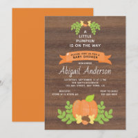 Little Pumpkin Rustic Gender Neutral Baby Shower