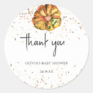 Little pumpkin thank you classic round sticker