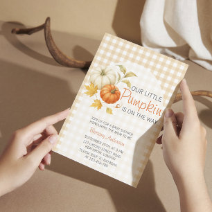 Little Pumpkin Thanksgiving Baby Shower Invitation