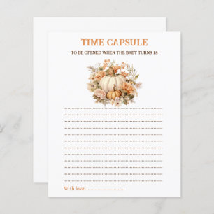 Little Pumpkin Time Capsule Card Fall Baby Shower