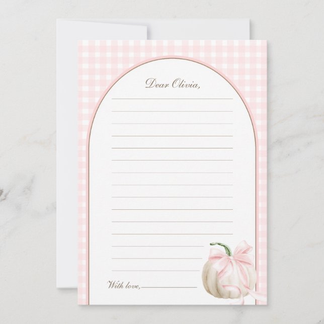 Little Pumpkin Time Capsule Message Cards (Front)