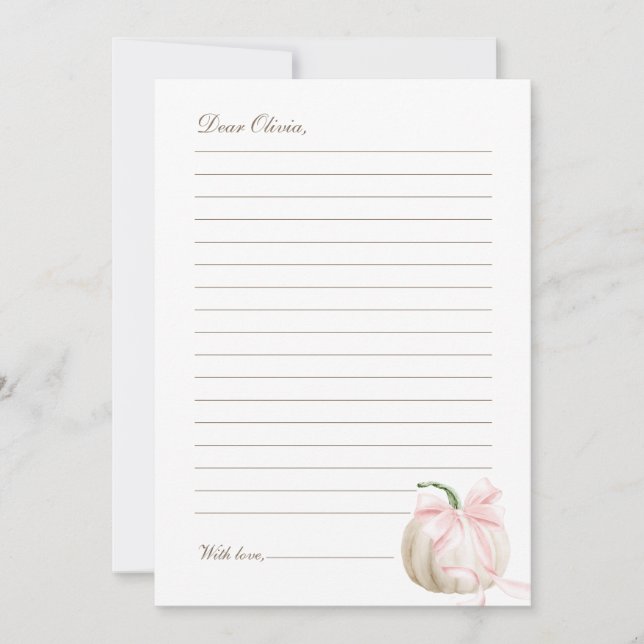 Little Pumpkin Time Capsule Message Cards (Front)