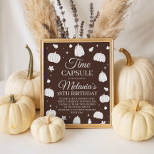 Little Pumpkin Time Capsule Table Sign