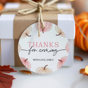 Little Pumpkin Turning One Birthday Thank You Tag