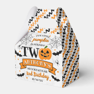 Little Pumpkin Turning Two Halloween 2nd Birthday Favour Box