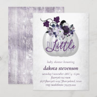 Little Pumpkin | Violet Purple Floral Baby Shower