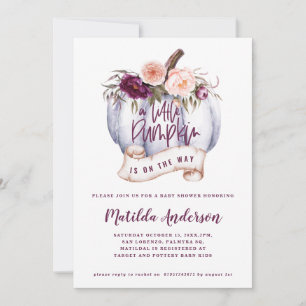 Little pumpkin watercolor fall baby shower