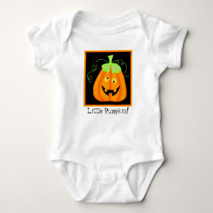 "Little Pumpkin" Whimsy Halloween Pumpkin Custom Baby Bodysuit