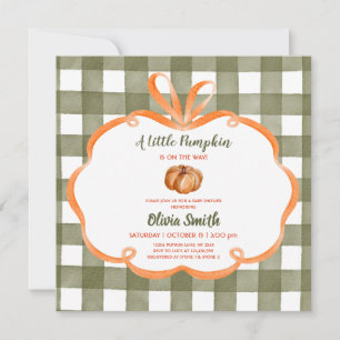 Little Pumpkin WhimsySage Ribbon Frame Baby Shower