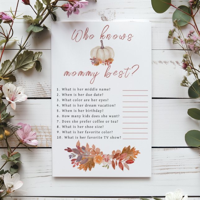 Little Pumpkin Who knows mummy best Baby Shower Flyer (Creator Uploaded)