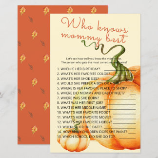 Little Pumpkin Who knows mummy best game