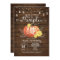 Little Pumpkin Wood Fall 1st Birthday invite