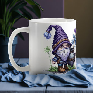 Little purple angry gnome coffee mug