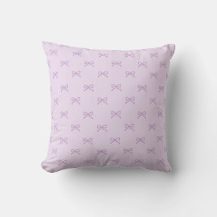 Little Purple Bow Feminine Pastel & Coquette Cushion