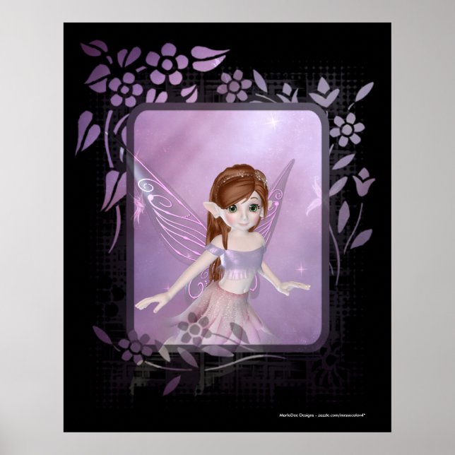 Little Purple Fairy Design 2 - Print (Front)