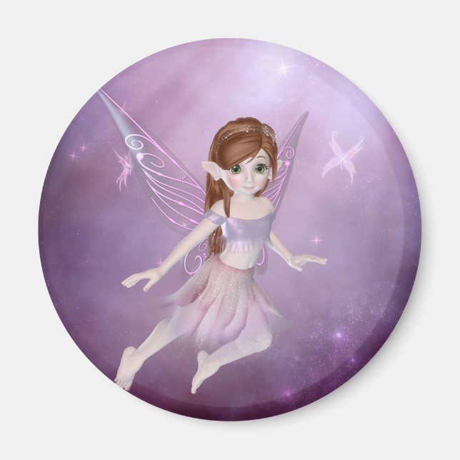 Little Purple Fairy - Fantasy Magnet (Front)