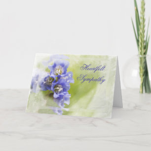 Little Purple Flowers Sympathy Card