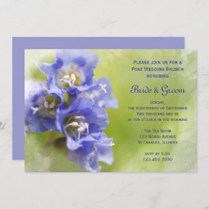 Little Purple Garden Flowers Post Wedding Brunch Invitation