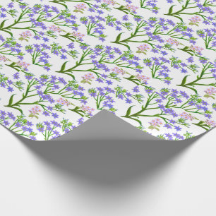 Little Purple Roadside Wildflowers Wrapping Paper
