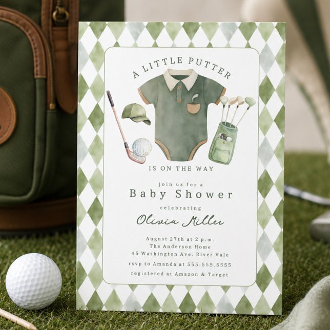 Little Putter Baby Shower Invitation (Creator Uploaded)