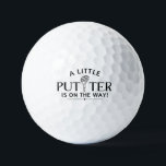 Little Putter Golf Pregnancy Announcement Golf Balls<br><div class="desc">A little putter is on the way</div>