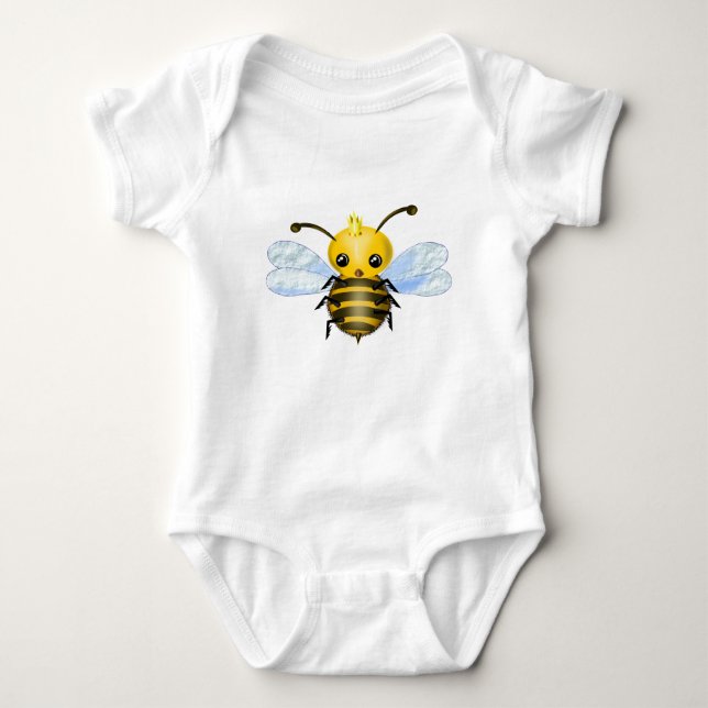 Little Queen Bee Baby Bodysuit - Painting (Front)