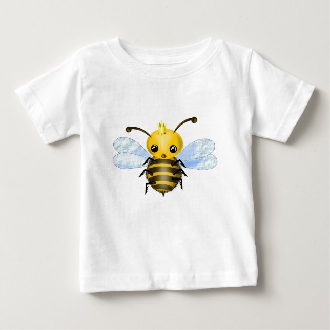 Little Queen Bee Baby T-shirt - Painting (Front)