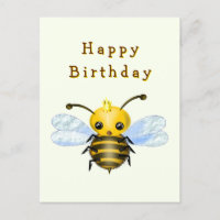 Little Queen Bee Birthday Card