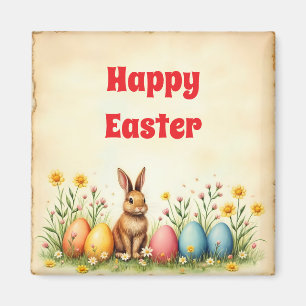 Little Rabbit And Easter Eggs Popular Collection Magnet