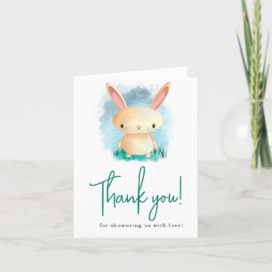 Little Rabbit baby shower thank you Card
